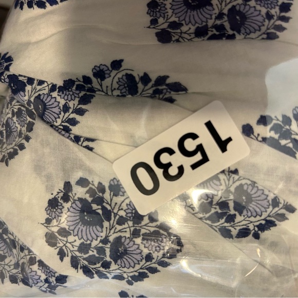 Crew Cuts J.Crew girls Dress Girls 10 indigo blue white puff sleeves batik print - Picture 12 of 13